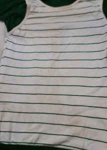 fancy green and white top