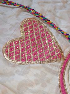 White and Pink Embroidered Salwar Kameez