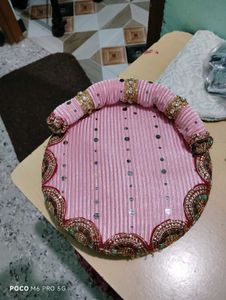 Decorative Pink Pooja Chowki