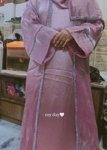 Pink Jacket Abaya
