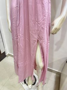 Pink Strapless Midi Dress