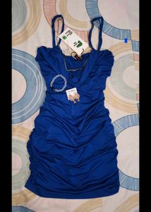 Solid V Micro Mini Dress