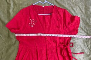 Red Embroidered Top Bust 36-38