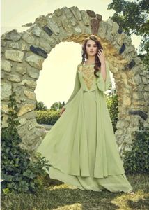 Elegant Green Anarkali Gown