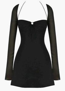 Sheer Sleeve Mini Dress