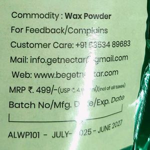 Aloe Vera Wax Powder Hair Removal