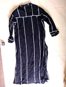 Black Stylish Stripped Kurti
