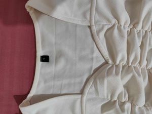White Ruched Crop Top