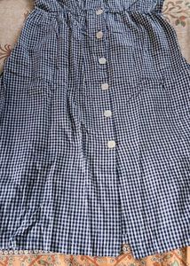 Gingham Button-Down Dress
