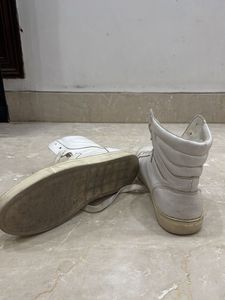 White High-Top Sneakers