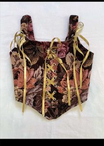 Floral Tapestry Corset Top