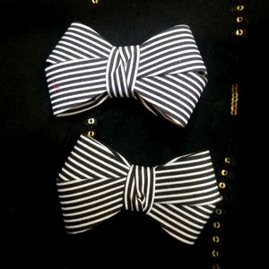 Striped Hair Bows (Set of 2)