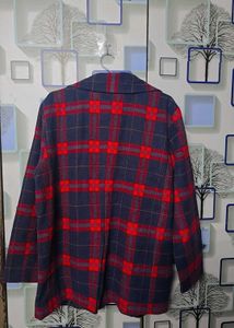 Red &amp; Blue Plaid Blazer