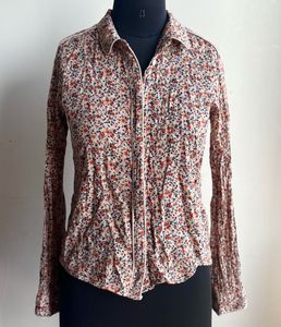Softest cotton shirt in a perfect Nude floral prin