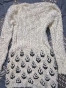 Fluffy Knit Mini Dress