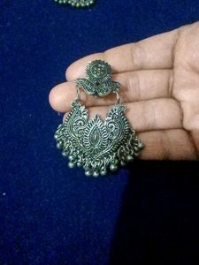 Silver Plated Jhumka Earrings