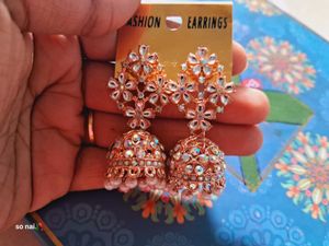 Floral Jhumka Earrings