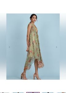 Aarke Ritu KumarFloral Print V-neck A-line Dress