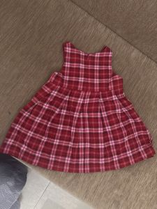 Red Plaid Girls Dress