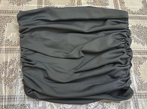 Grey Ruched tube top