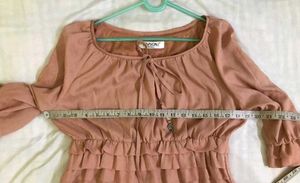 Ruffled PeachTunic Top Bust 36