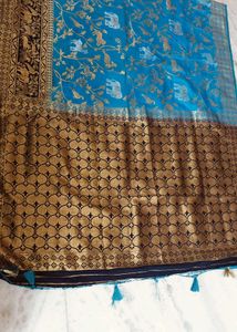 Elegant Blue Silk Saree