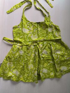 Floral Green Top