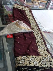 Elegant Embroidered Saree