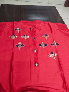 Red Silk Kurti