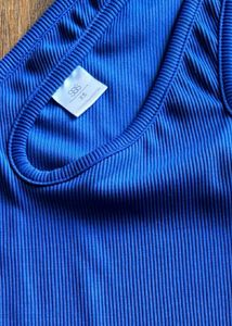 Blue One Shoulder Top