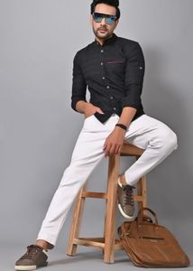 Men&#39;s Striped Casual Shirt