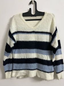 Striped Fuzzy Sweater