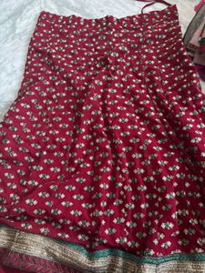 Maroon Floral Lehenga