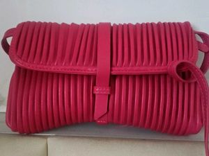 Imported Pink Ribbed Sling Bag