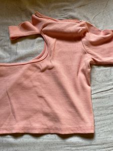 Pinl One-Shoulder Long Sleeve