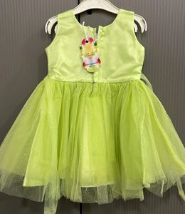 Green Coloured Baby Frock
