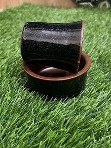 Vintage Brown Ceramic Cup &amp; Saucer Set
