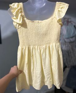Butter Yellow Flutter Sleeve Top
