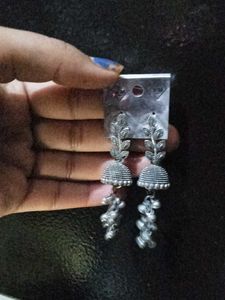 Stylish Silver Tone Dangle Earrings