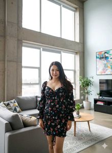 Floral Print Bodycon Dress