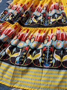 VIBRANT PATTERNED MIDI DRESS