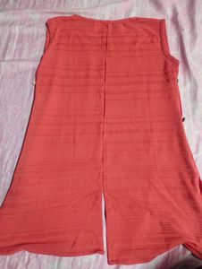 Pink Top With Black And White Inner