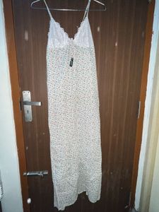 Floral Lace Trim Slip Dress