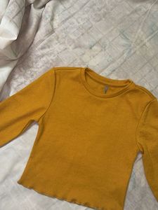 ONLY Frilled full sleeve crop top | Size S