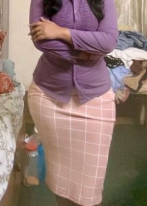 Baby Pink Striped Skirt