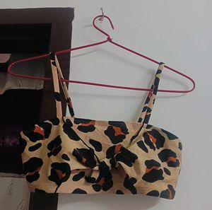 Cheetah Print Tube Bra
