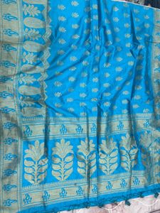 Blue Banarasi Style Saree