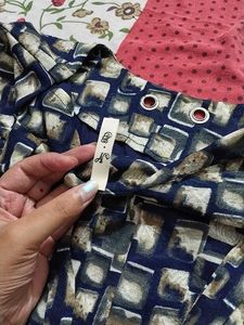 Patterned Long Sleeve Top