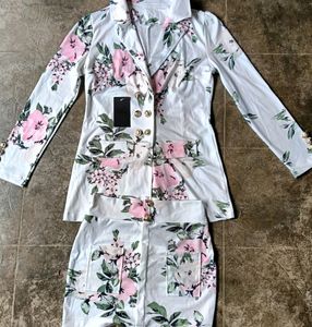 Women Floral Print Skirt &amp; Top Co-Ord Set
