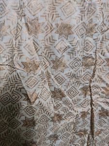 Varanga Gold Print Anarkali Long Kurta (XL)